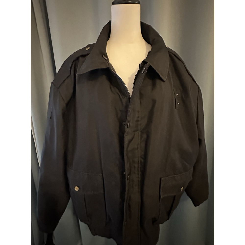 First Class Heavyweight Bomber Coat 3XL Black Nylon Waterproof Winter Jacket